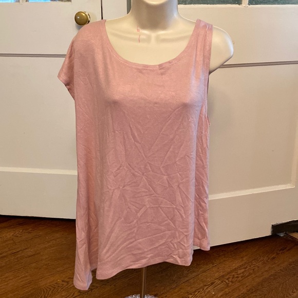 SAVVI MD Light Rose Pink (Light Mauve) Asymmetrical DARCY Top - Picture 7 of 14
